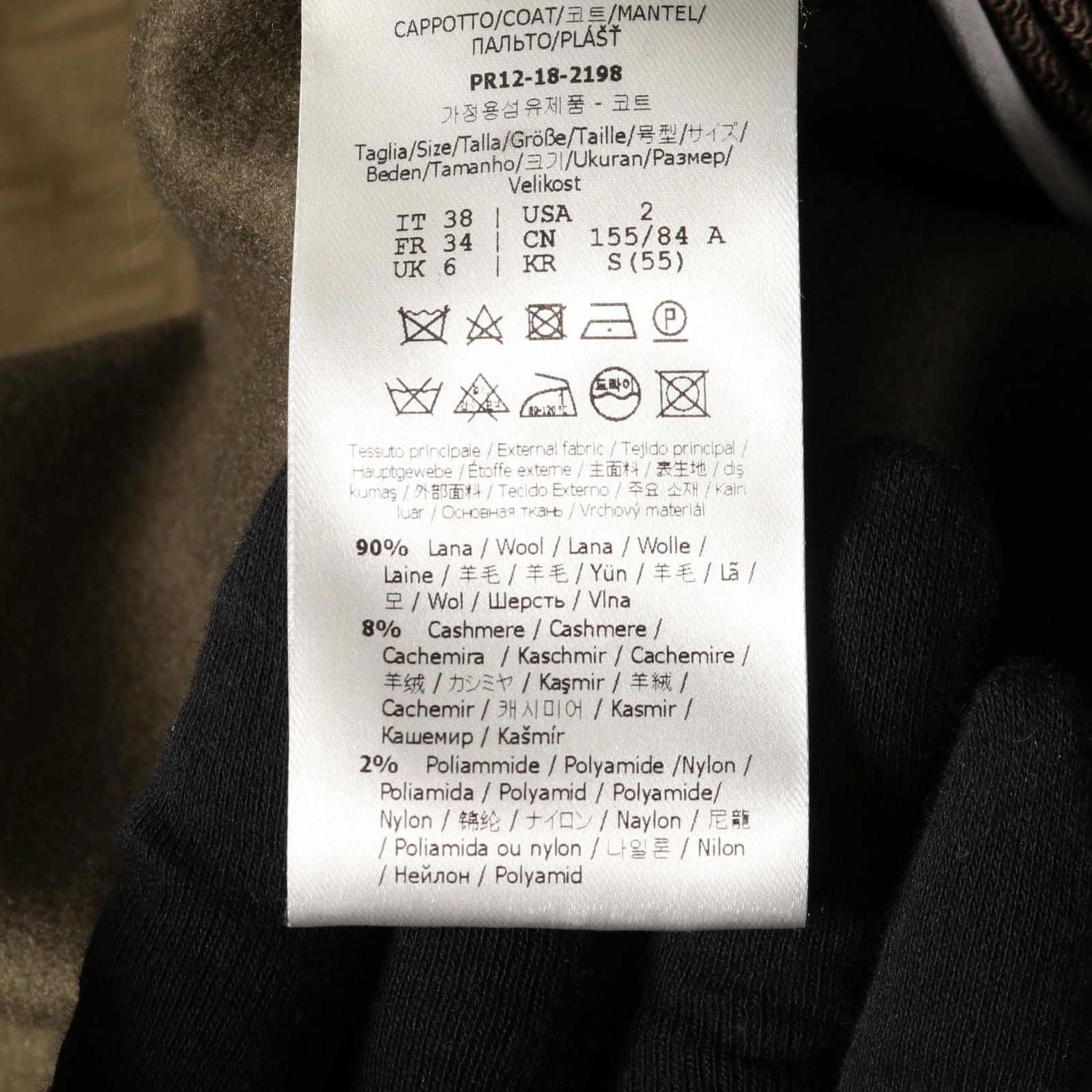 Fendi Peacort Wool Coat Used A