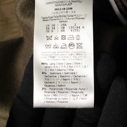 Fendi Peacort Wool Coat Used A