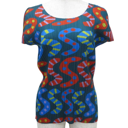 Pleats Please Short Sleeve (T -Shirt) S Snake Pp13-Jk794 3 Used