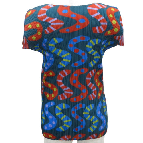 Pleats Please Short Sleeve (T -Shirt) S Snake Pp13-Jk794 3 Used