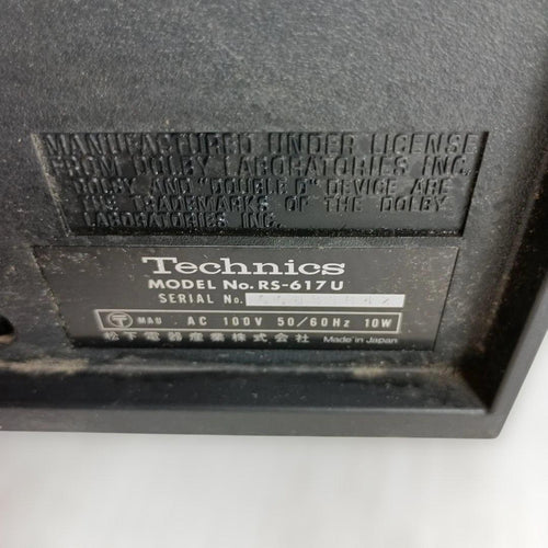 Technics Cd, Md Cassette Decks Rs-617U