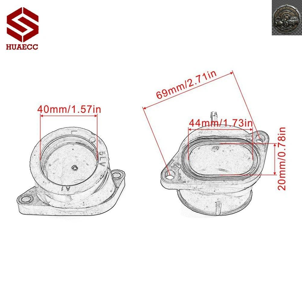 No Brand Others 4 Pcs Motorcycle Carburetor Interface Adapter Intake Manifold