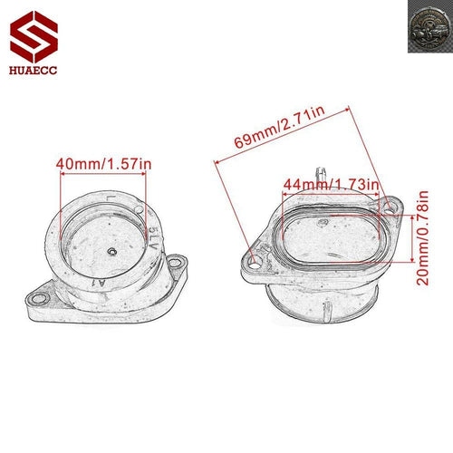 No Brand Others 4 Pcs Motorcycle Carburetor Interface Adapter Intake Manifold