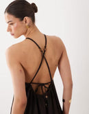 Asos Long Sleeves, Three Quarter Sleeve Design Textu Red Halter Trapeze Maxi