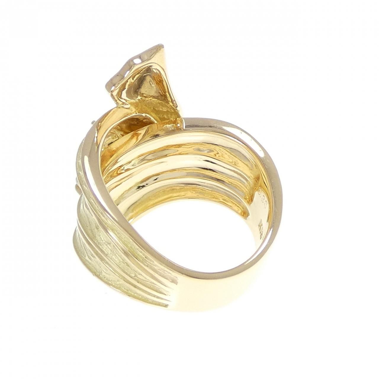 Ring K18Yg 0.38Ct