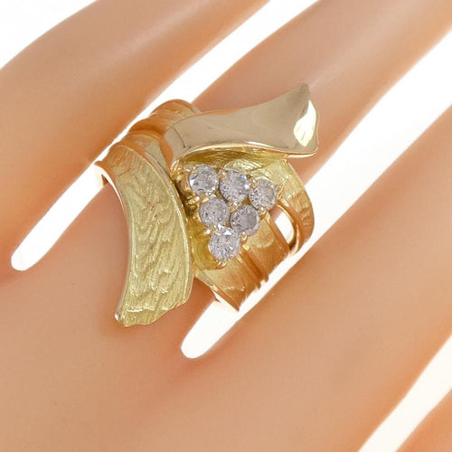Ring K18Yg 0.38Ct
