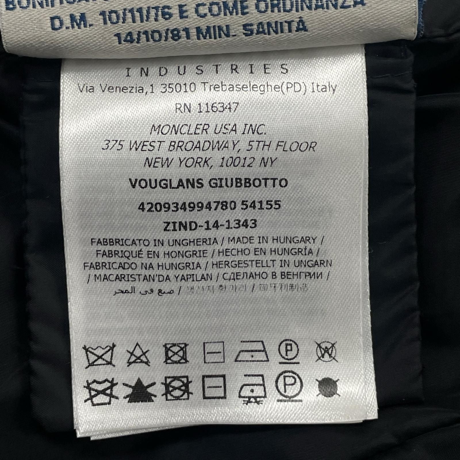 Moncler Down Jacket Moncler/(0)/ /Vouglans/ B20934994780