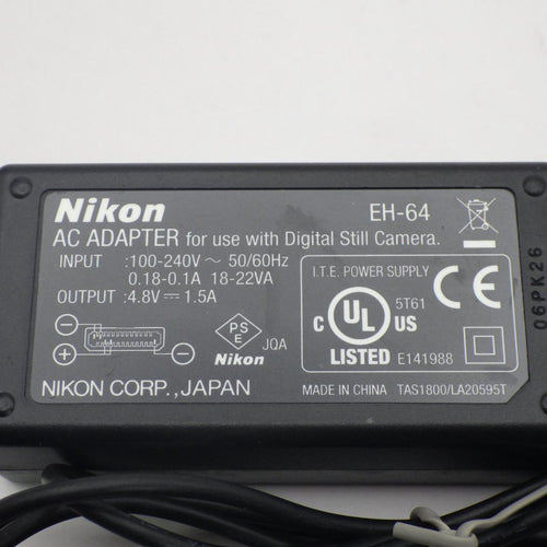Digital Camera Charger Nikon Ac Eh-64 R686