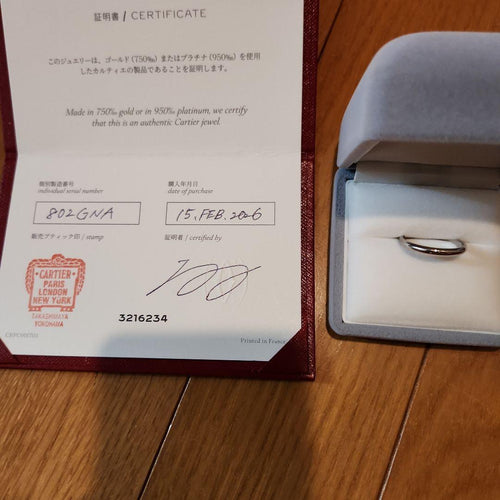 Cartier Rings Pt950 58