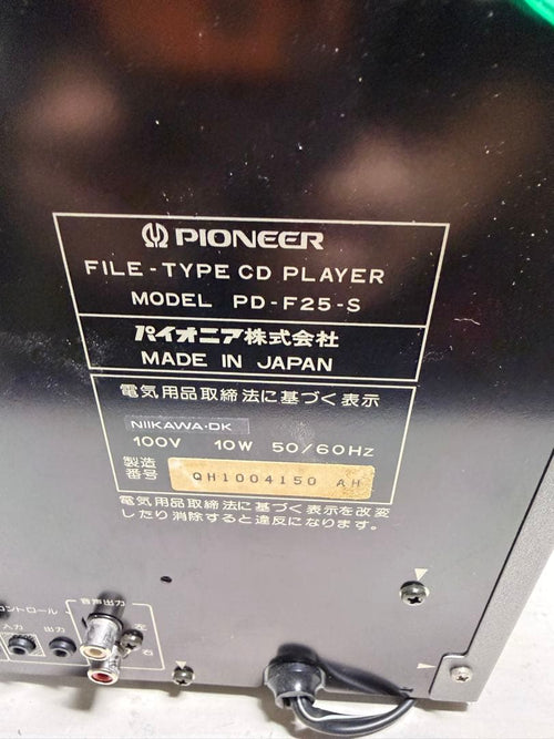 Pioneer Cd Md Cassette Deck 25 Pd-F25S-S