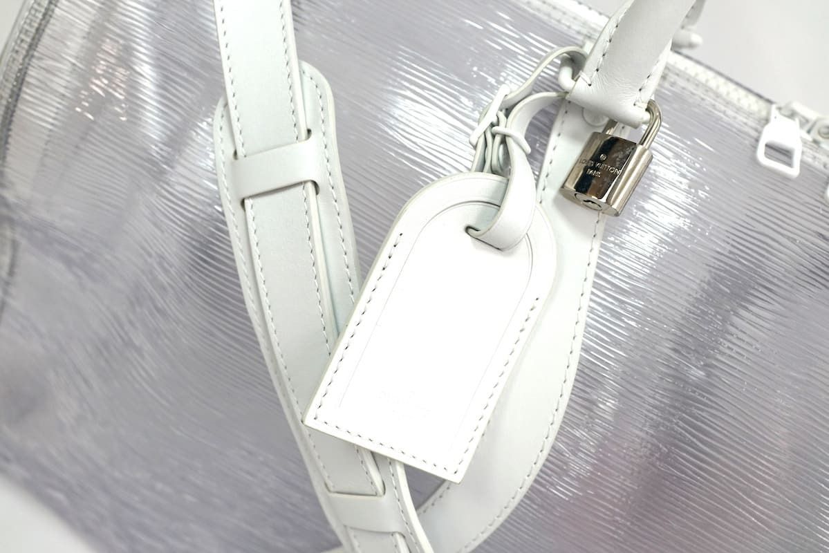 Louis Vuitton Boston Bag Travel Wavy Keepall Bandouliere 50 Epi Plage White