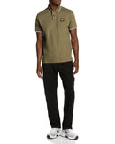 Polo Shirt Stone Island Slim Fit Stretch Pique Tipped Military Green