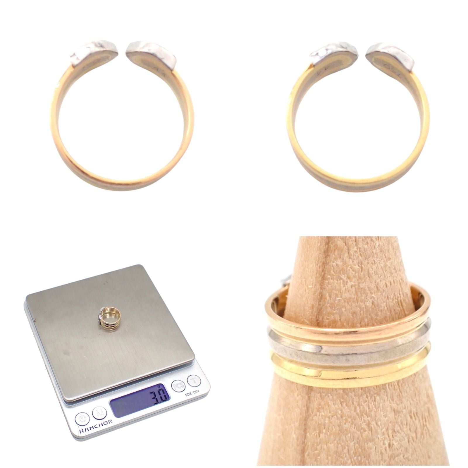 Cartier Ring 44 4 2C 750 K18 Pg Rg Yg Wg 4800