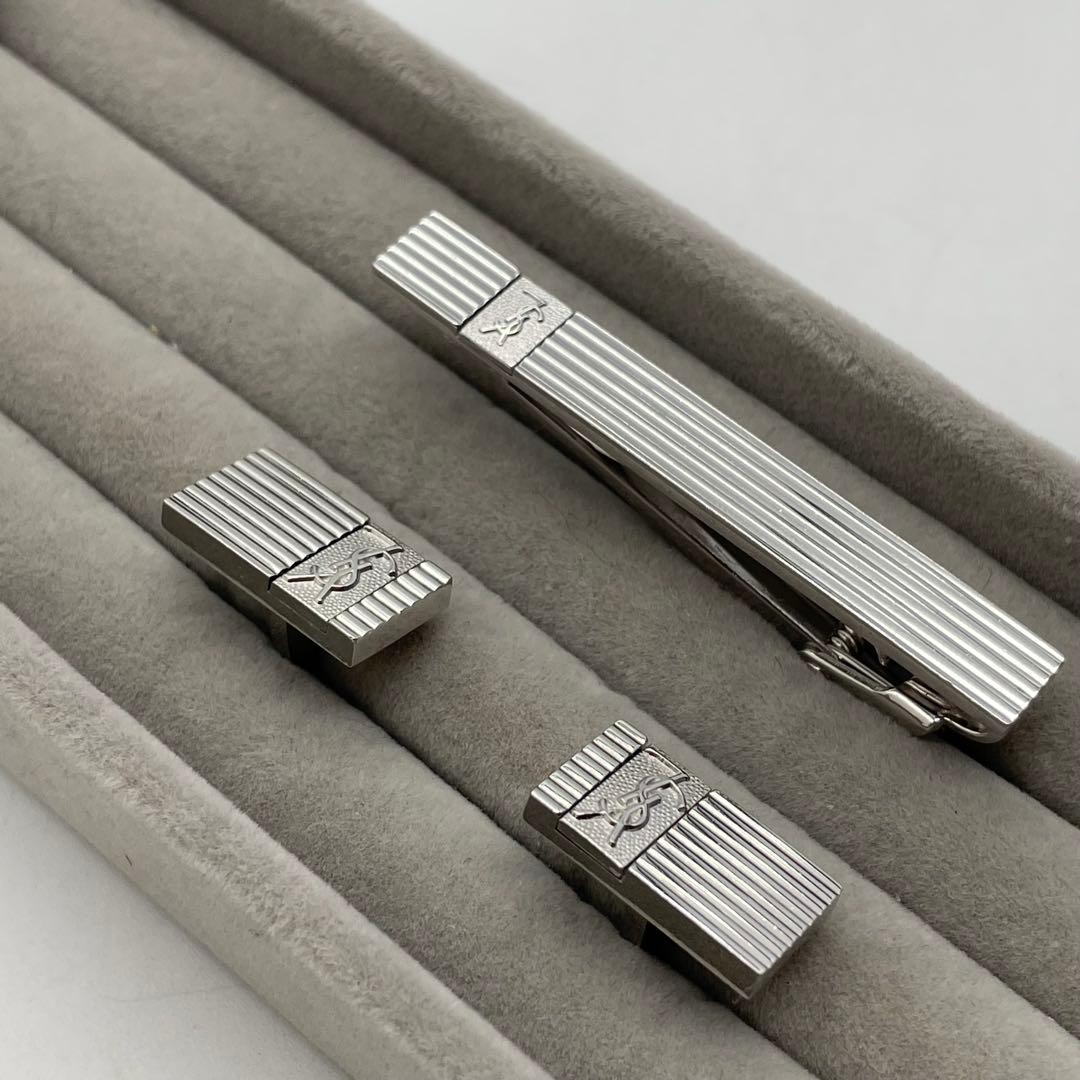 Yves Saint Laurent Tie Pins Clips Ysl