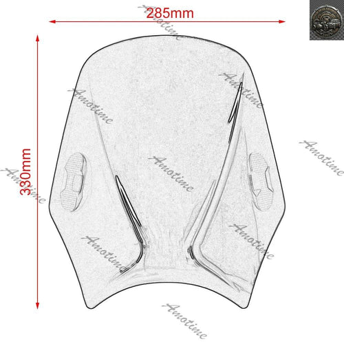 No Brand Others Motorcycle Windshield Round Headlight Street Bikes Windscreen
