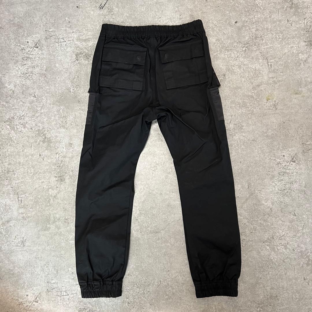Rick Owens Work Pants, Cargo Painter'S Fog Biker Joggers Black 48
