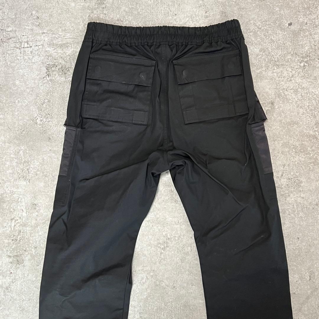 Rick Owens Work Pants, Cargo Painter'S Fog Biker Joggers Black 48