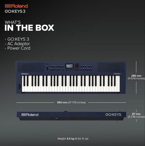 Roland Keyboards Digital Pianos Go:Keys 3 61