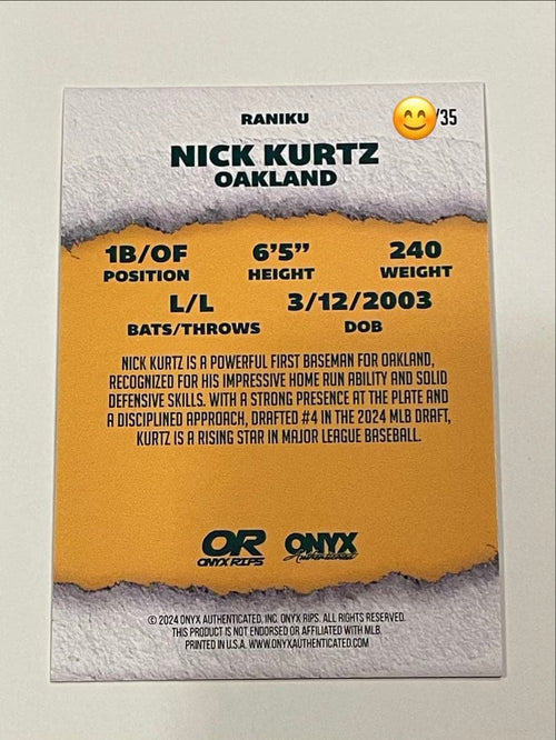Mlb Onyx Rips Nick Kurtz 35