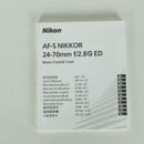 Nikon Lens (Zoom) Af-S Nikkor 24-70Mm F/2.8G Ed F