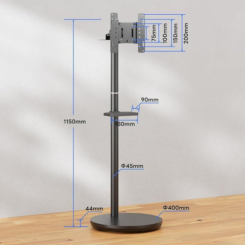 Tv Stand Metiya 49 16Kg Vesa 75X75/100X100/200X200/150X150/100X200/150X200Mm 0