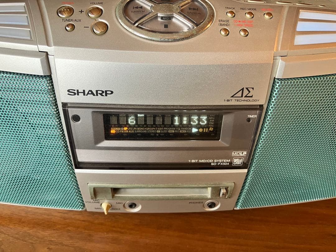 Sharp Mini Component Systems 1Bit Md/Cd Sd-Fx504-G