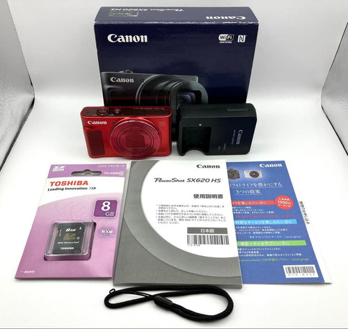 Canon Compact Digital Camera Powershot Sx620 Hs Sd 8G Red