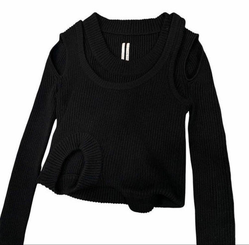 Rick Owens Knitted Tops Sweaters Rickowens21Awbananadeconstructedsweater
