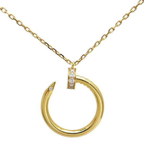 Cartier Necklace Juste Un Clou Half Diamonds B7224889 K18Yg 750Yg