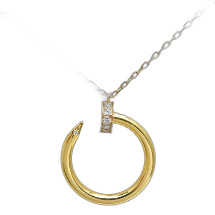 Cartier Necklace Juste Un Clou Half Diamonds B7224889 K18Yg 750Yg