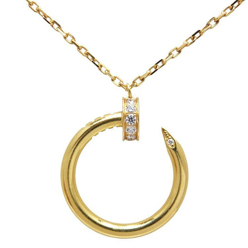 Cartier Necklace Juste Un Clou Half Diamonds B7224889 K18Yg 750Yg