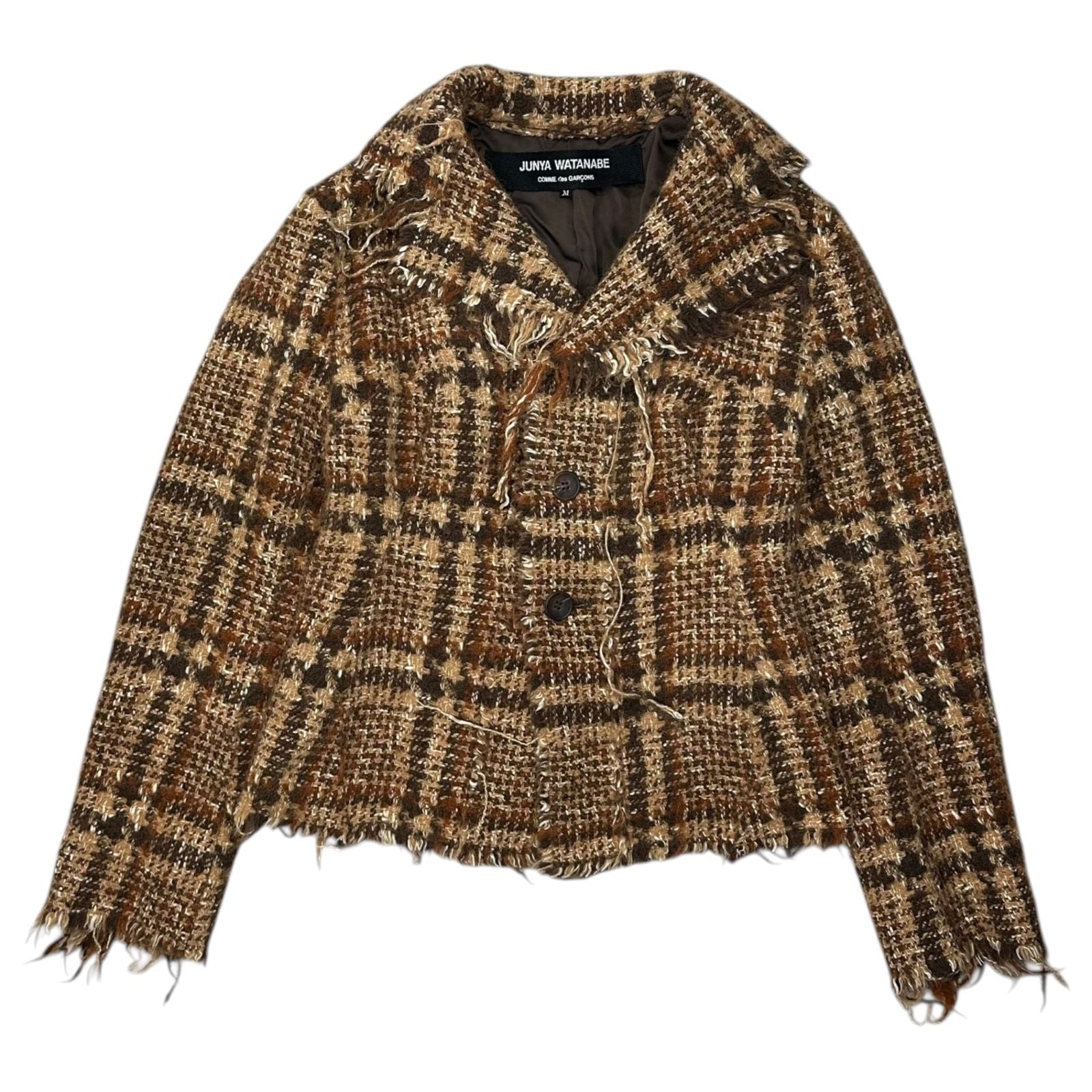 Junya Watanabe Comme Des Garcons Others 03Aw Frayed-Edge Wool Tweed Short Jacket