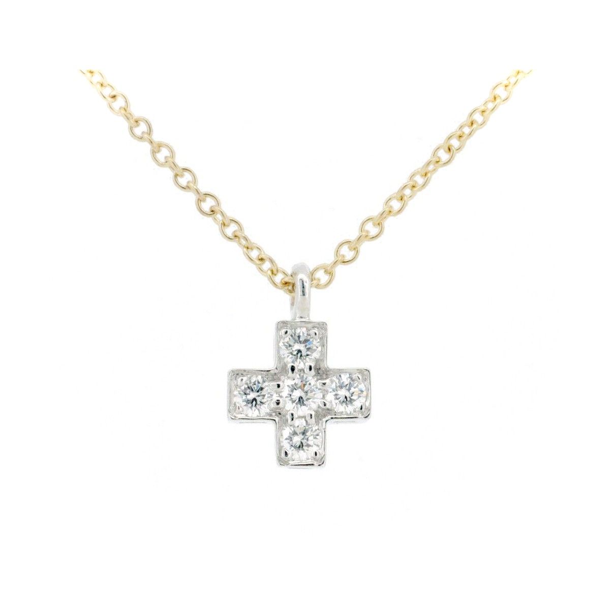 Tiffany Necklace K18Yg(18 )/Pt950(