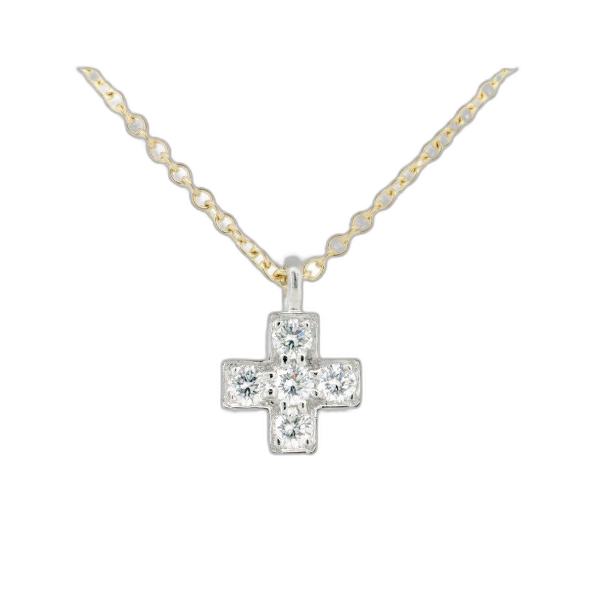 Tiffany Necklace K18Yg(18 )/Pt950(