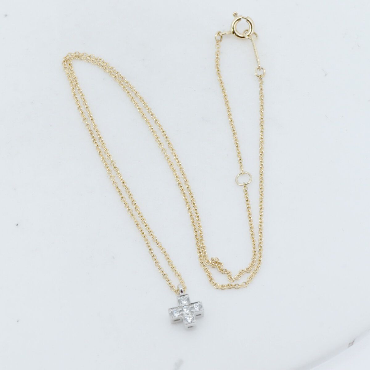 Tiffany Necklace K18Yg(18 )/Pt950(
