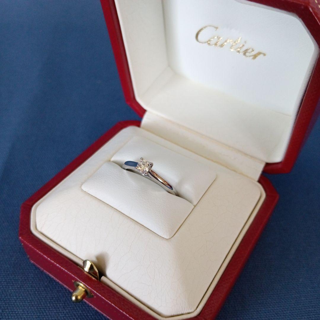 Cartier Rings 0.18Ct Pt950 Gia F