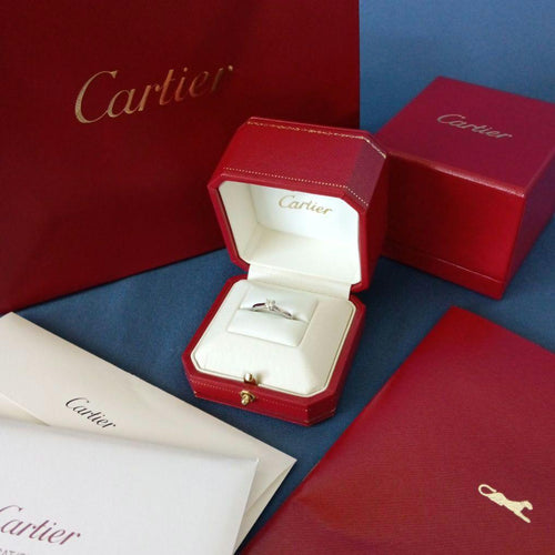 Cartier Rings 0.18Ct Pt950 Gia F