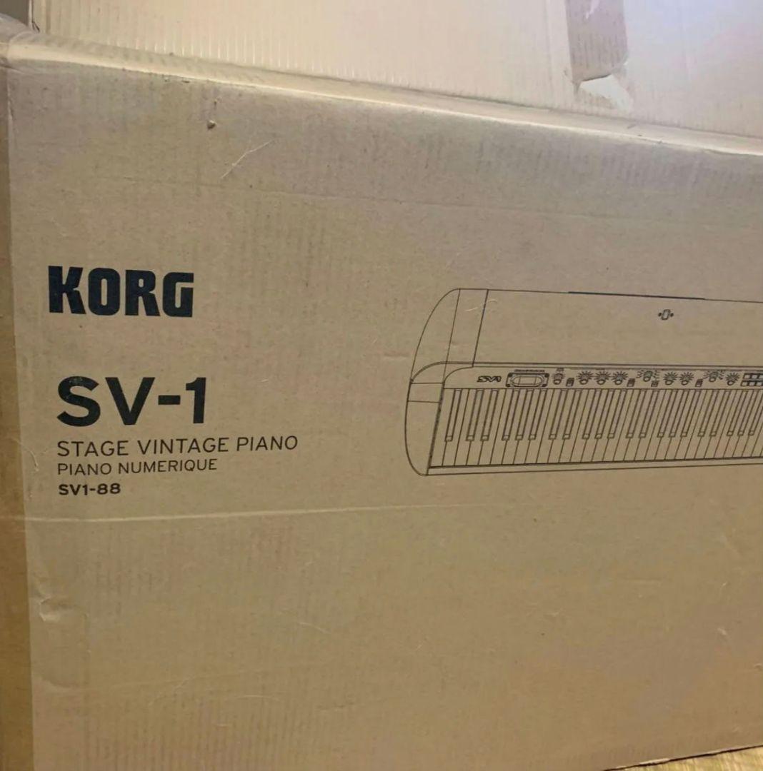 Keyboard Electronic Piano Korg Sv-1 88 Black/Red Reverse Keys Black Red