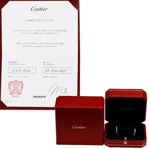 Cartier Earrings (For Both Ears) K18Pg