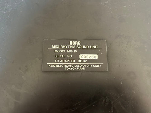 Rhythm Machine Korg Mr-16 Midi