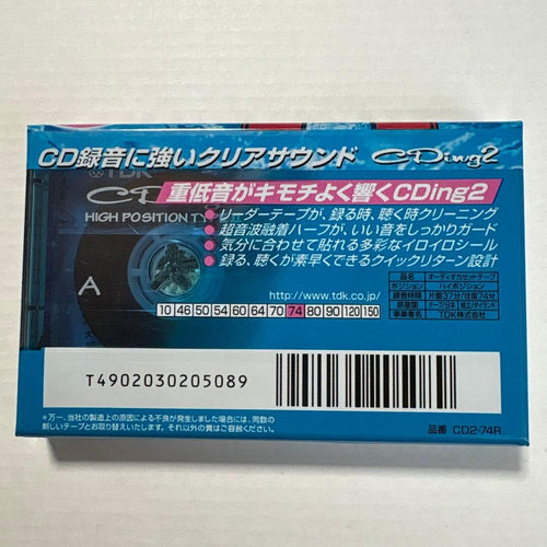 Tdk Cassette Tape Cding2 74 2