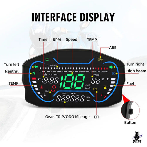 Meter 0-12000Rpm Lcd