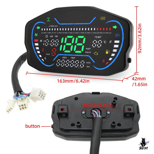 Meter 0-12000Rpm Lcd
