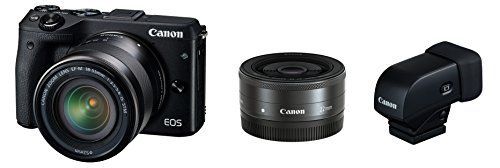 Digital Slr Canon Eos M3 Evf Ef-M18-55Mm F3.5-5.6 Is Stm Ef-M22Mm F2