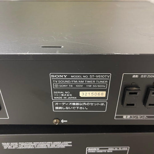 Sony Cd Md Cassette Deck Tc-V610 St-V610Tv