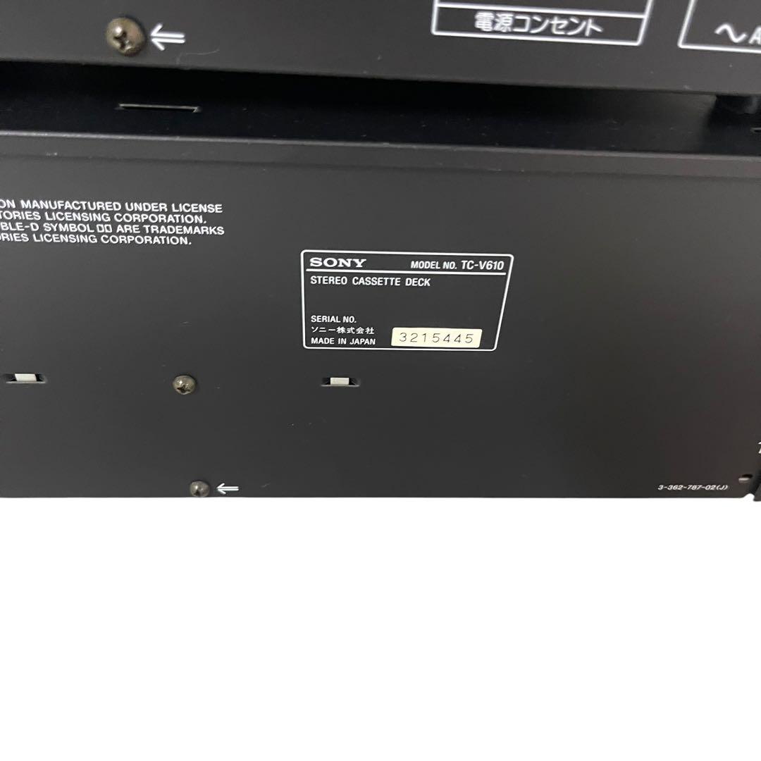 Sony Cd Md Cassette Deck Tc-V610 St-V610Tv