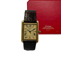 Cartier Watch (Quartz) 2001'S~2002'S Must Tank Gm Ivory Roman Dial Ref. 2413