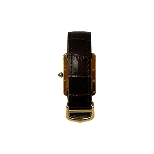 Cartier Watch (Quartz) 2001'S~2002'S Must Tank Gm Ivory Roman Dial Ref. 2413
