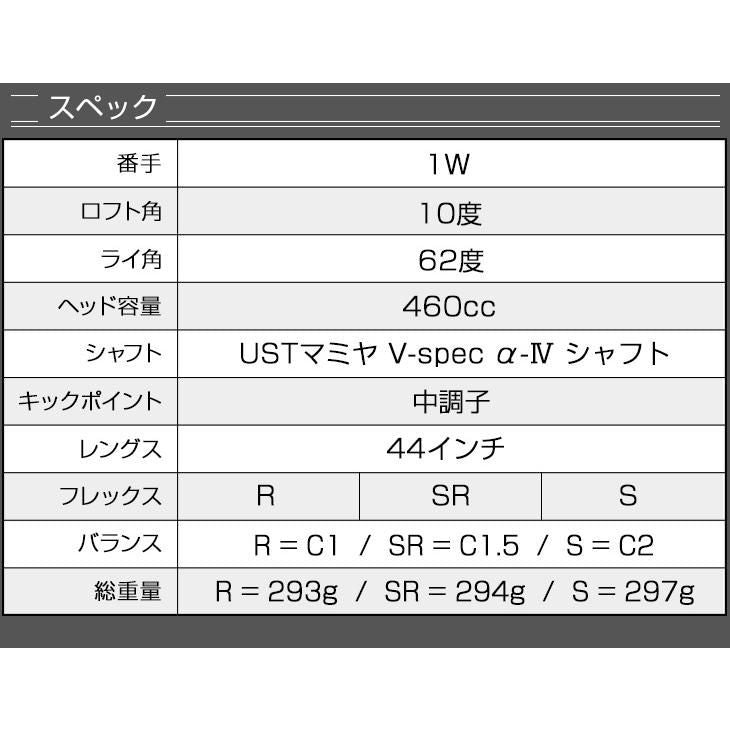Works Golf Driver 44 10 Ust Mamiya V Spec R Sr S