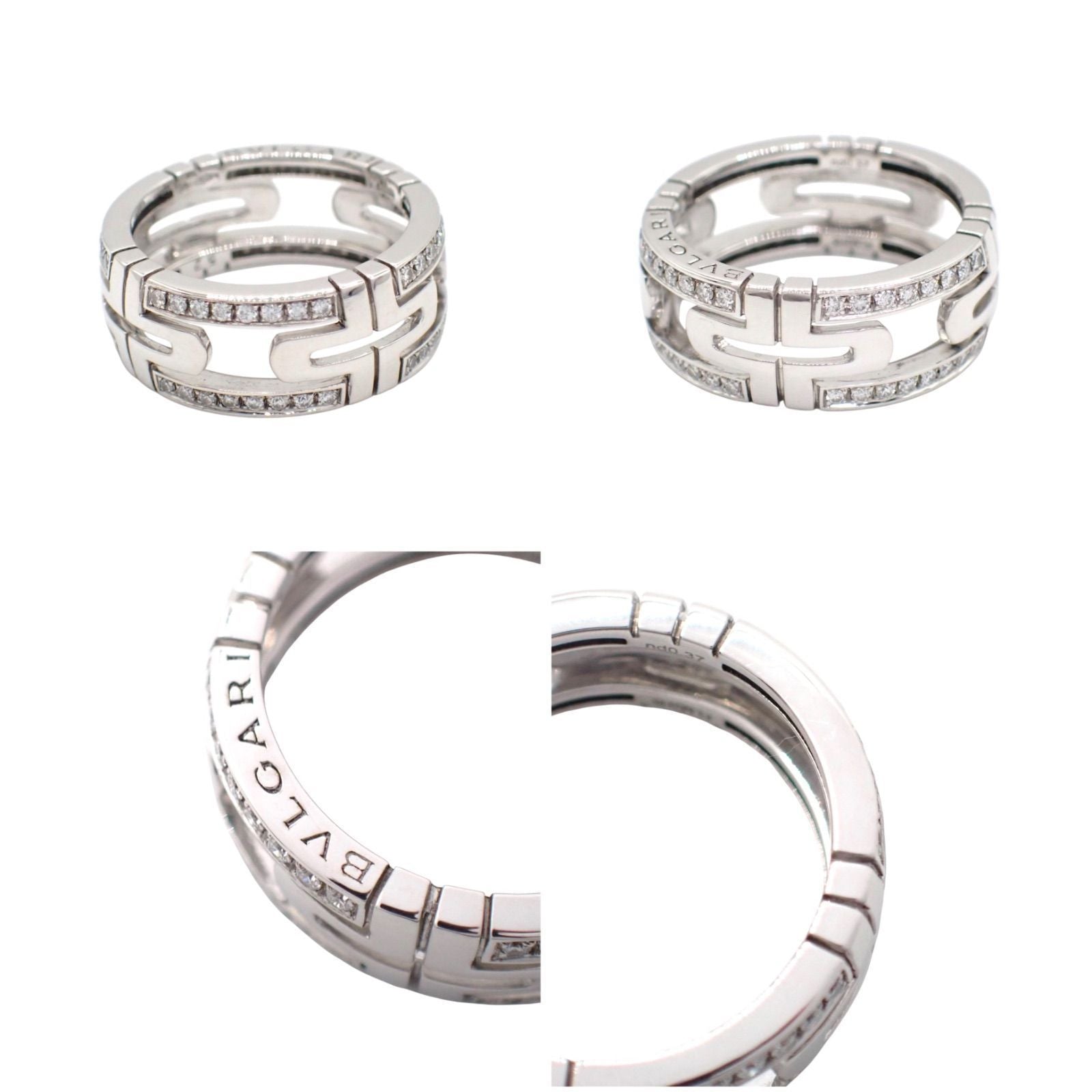 Bvlgari Ring 52 0.37Ct 750 11.5 K18 Wg 4663